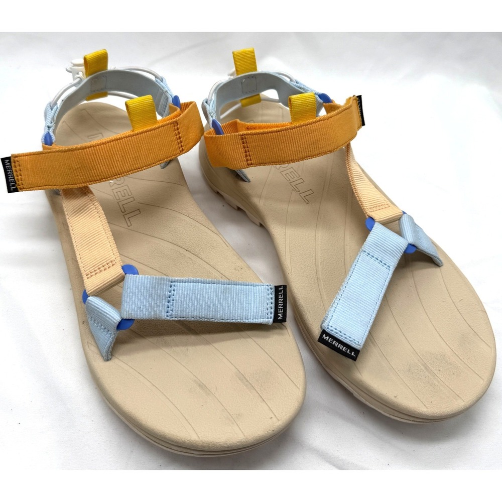 Merrell Bravada Cord Wrap Sandals Womens Tan Blue Orange Hiking Sport Strappy